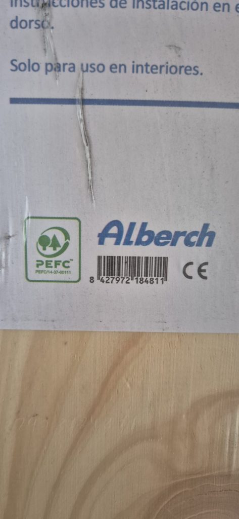 Sello de certificación de la madera natural